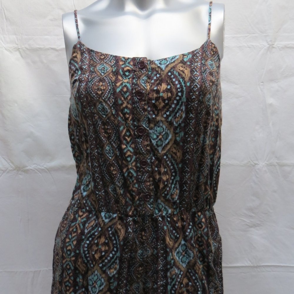 Xxi Brown Mosaic Shorts Romper